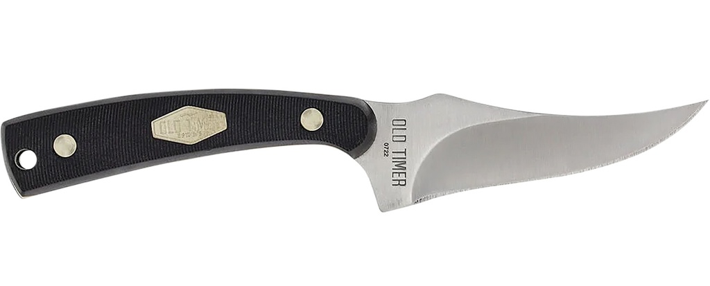 Old Timer 1179216 Sharpfinger  3.30" Fixed Clip Point Plain Stainless Steel Blade/ Delrin Handle