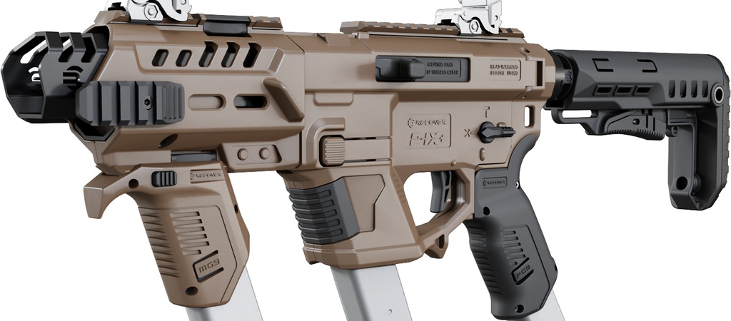 Recover Tactical PIXPMGST02 P-IX+MG  PG9 SR20 Metal Front Guard Buffer Tube Tan
