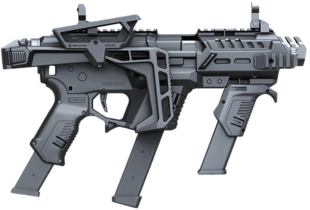 Recover Tactical PIXPMGFST01 P-IX+MG  PG9 SR20 Metal Front Guard Folding Stock Black
