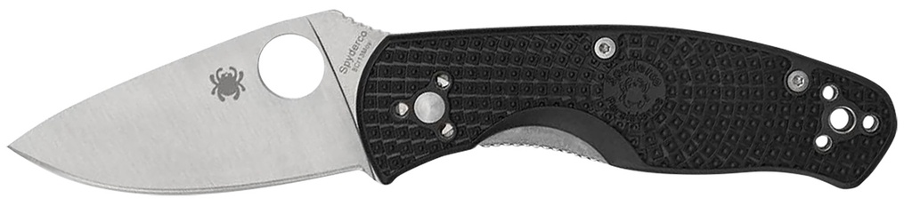 Spyderco C136PBK Persistence Lightweight 2.75" Folding Plain Satin 8Cr13MoV SS Blade, Black Bi-Directional Texturing FRN Handle