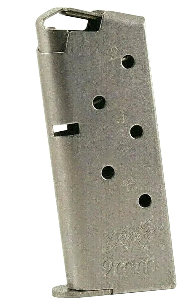 Kimber Mfg, Inc 1200846A Micro 9  6rd Flush Fit 9mm Luger Silver Stainless Steel