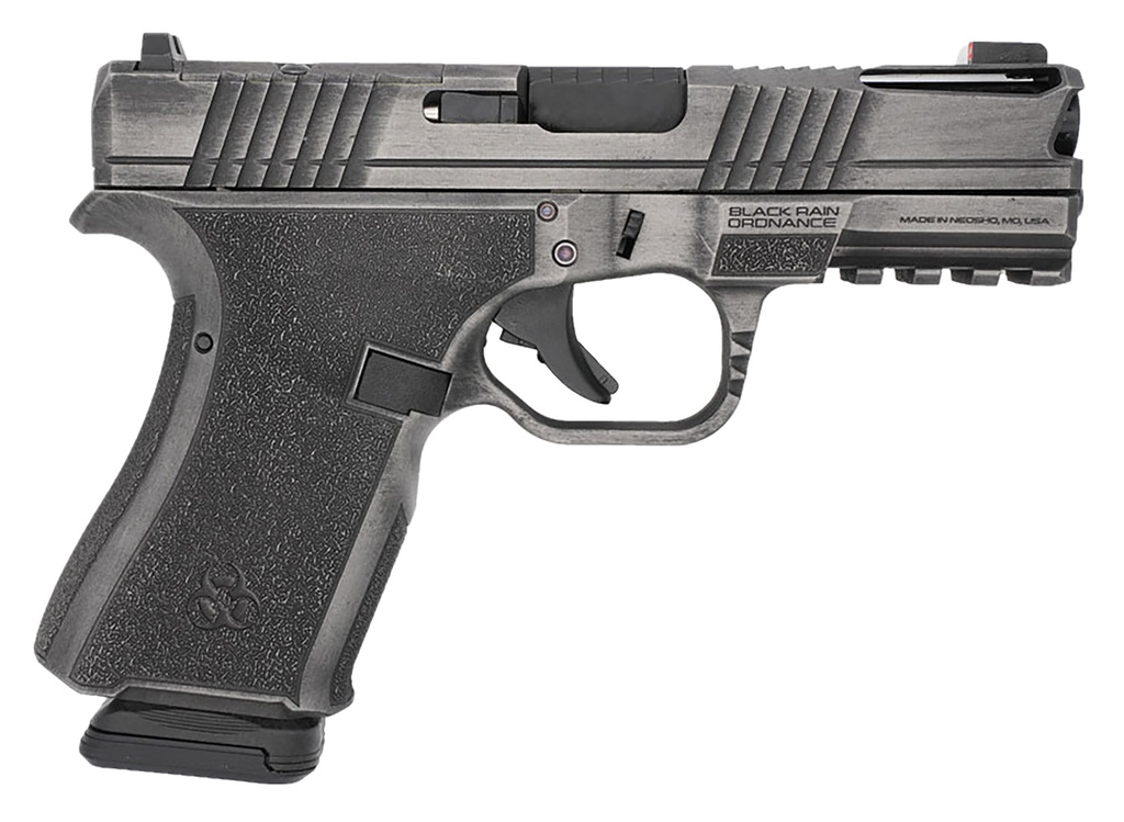 Black Rain Ordnance FLP9MMGMGB   Compact Frame 9mm 15+1 4" Stainless Steel Slide