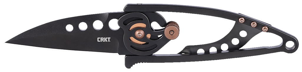 Columbia River CRKT 5102NK Snap Lock  2.55" Folding Drop Point Plain Black TiNi 420J2 SS Blade, Black TiNi Stainless Steel Handle