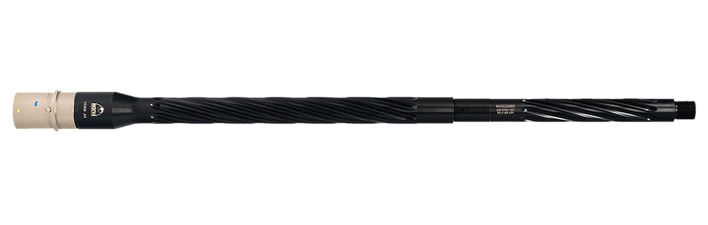 Faxon Firearms 10B810R20SHQ5RNP3  Match 308 Win 20" Spiral Fluted Black Salt Bath Nitride 416-R Stainless Barrel