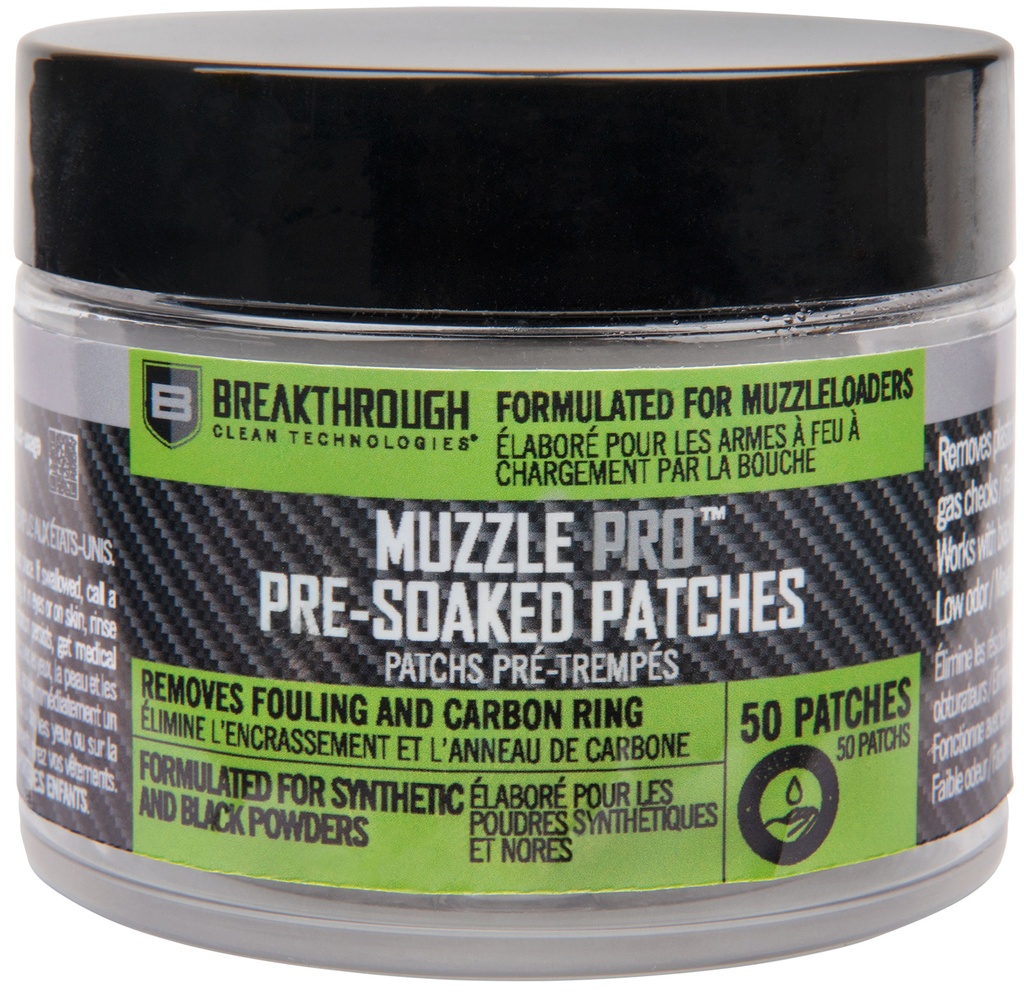 Breakthrough Clean BTMZSCP Muzzle Pro Pre-Soaked Patches 50