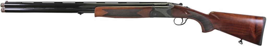 OAKS WHOLESALE DIST/IVER Iver Johnson Arms IJ60012 IJ600  12 Gauge Break Open 3" 2rd 28" Over/Under Vent Rib Barrel, Matte Black Chromed w/Engraving Steel Receiver, Fixed Walnut Checkered Wood Stock & Forend