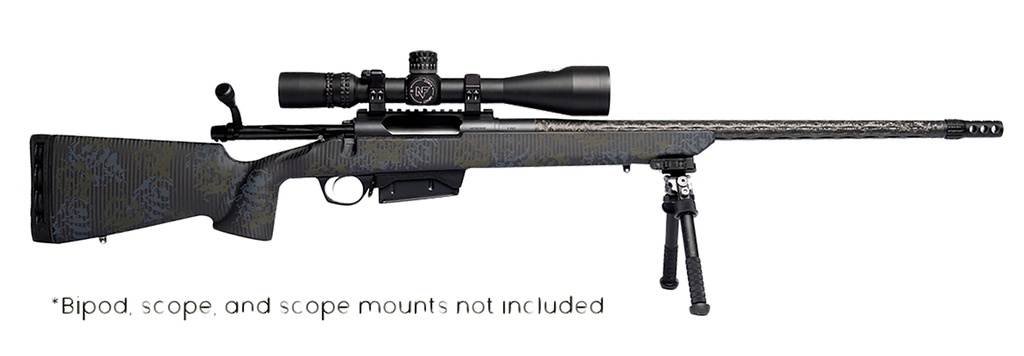 Horizon Firearms RF019C221816C20 Vandal Carbon II 22 Creedmoor 18" Black Fluted Barrel, Black Drilled & Tapped Receiver, Black Iota EKO X Carbon Fiber Stock