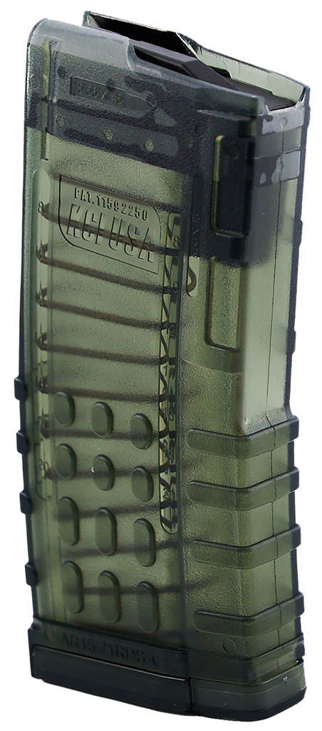 Kci Usa Inc KCIMZ066   21rd 223 Rem Fits AR-15 Translucent Smoke Polycarbonate