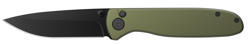 Outdoor Edge DK1C Dirk  3.25" Folding Drop Point Plain Black Oxide 8Cr13MoV SS Blade Green Anodized