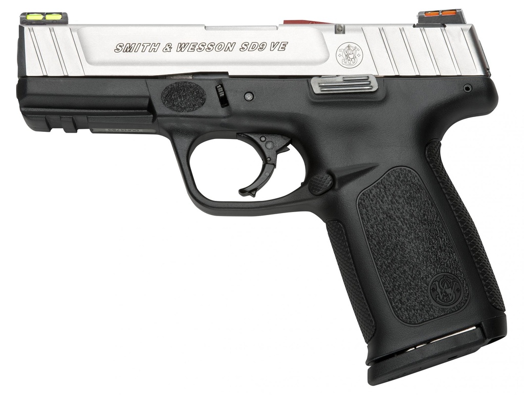 Smith and Wesson SD9VE 9MM 10+1 4" SS HI-VIZ