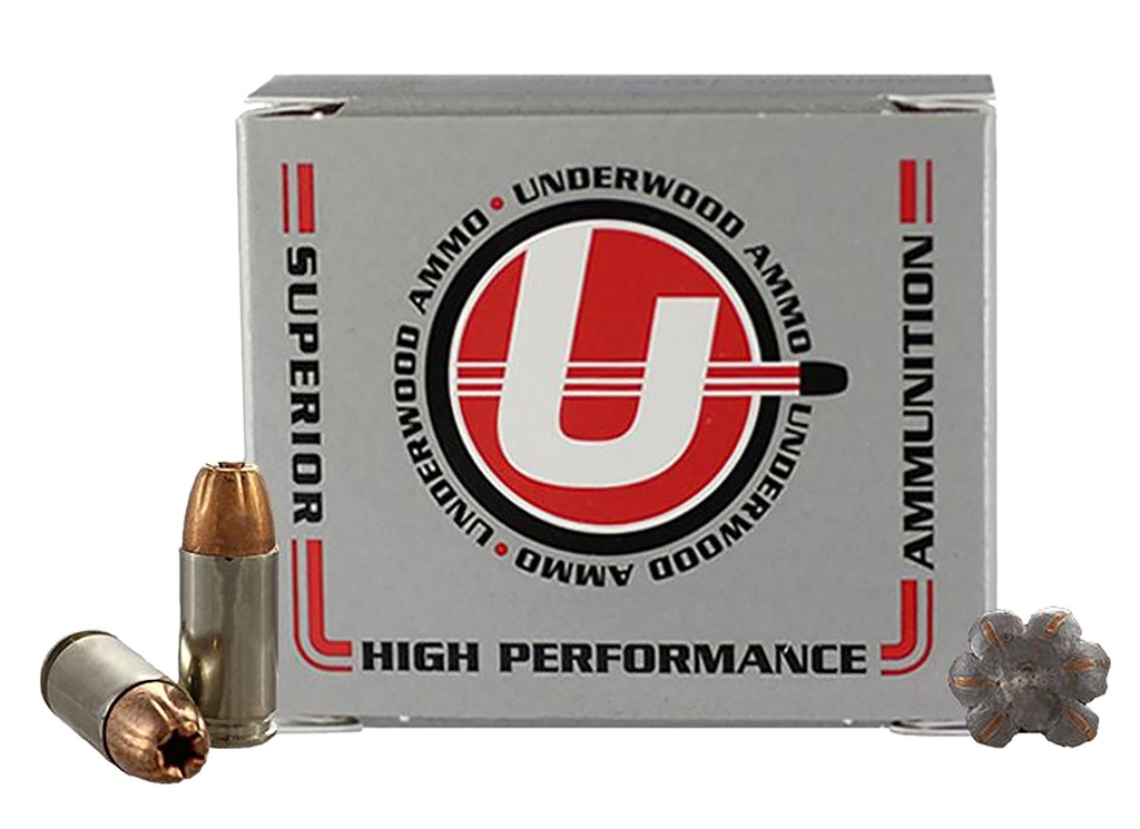 Underwood Ammo 114 XTP  9mmLuger 124gr Jacketed Hollow Point 20 Per Box/10 Case