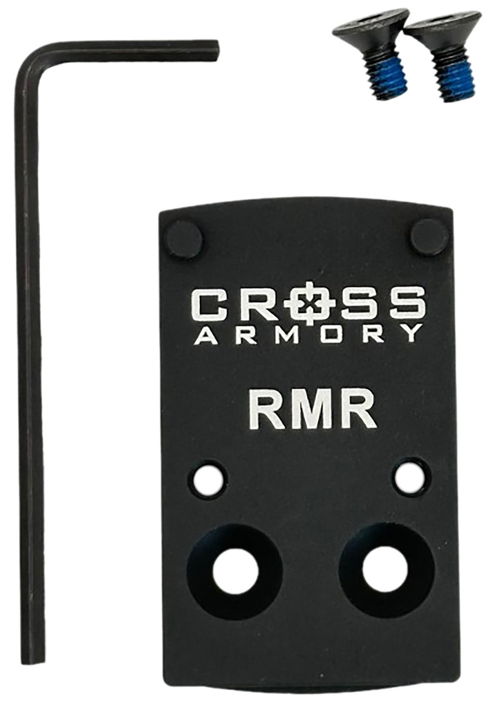 Cross Armory CRRMADAPTER  Adapter Plate Black Oxide Aluminum Compatible w/ RMR Optics