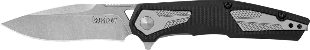 Kershaw 1390 Tremolo  EDC 3.13" Folding Clip Point Plain Stonewashed 4Cr14 Blade, Black GFN/SS Handle