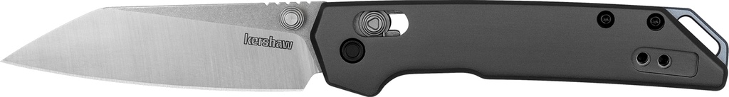 Kershaw 2051R Iridium Mini 3" Folding Reverse Tanto Plain Stonewashed D2 Steel Blade, Gray Anodized Aluminum Handle