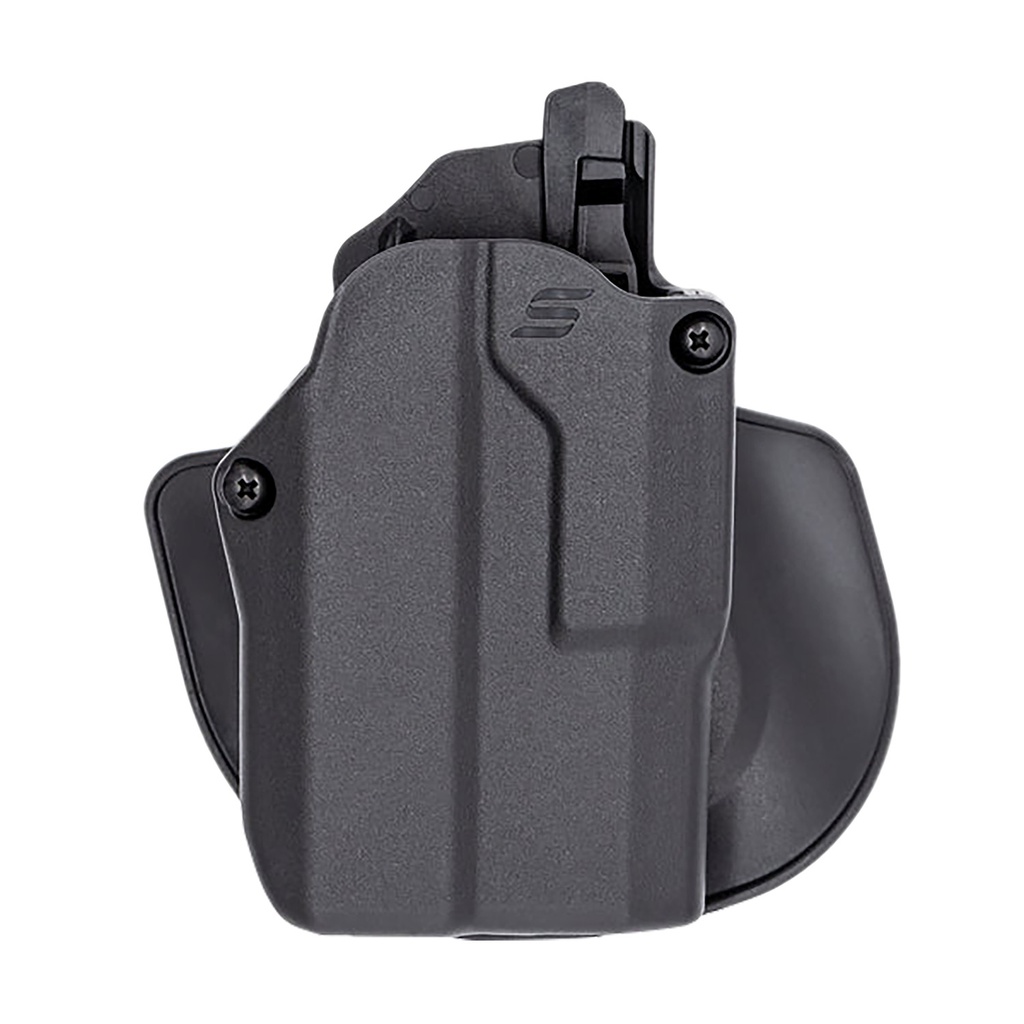 Safariland SOLIS1565A0C3412 Solis ALS  OWB Black Belt Slide/Paddle Mount Left Hand
