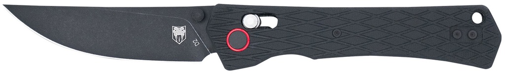COBRA TEC KNIVES LLC CobraTec Knives CTLEGBLK Legacy  EDC 3.50" Folding Plain Black TiCN D2 Steel Blade, 5" Black Textured Aluminum/G10 Handle