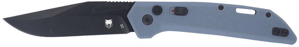 COBRA TEC KNIVES LLC CobraTec Knives CTNAJSLGRY Naja  3.50" Folding Plain Black Powder Coated D2 Steel Blade, 4.75" Slate Gray G10 Scales Handle