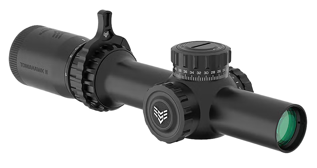 Swampfox Optics THK16241GB Tomahawk II  Black 1-6x24mm 30mm Tube BDC Green Reticle