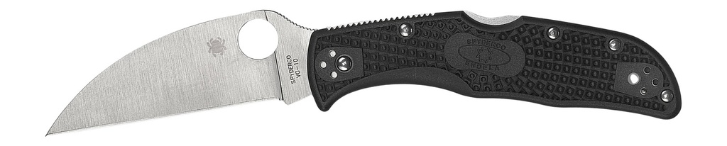 Spyderco C243FPWCBK Endela Lightweight 3.40" Folding Wharncliffe Plain VG-10 SS Blade, Black Textured FRN Handle