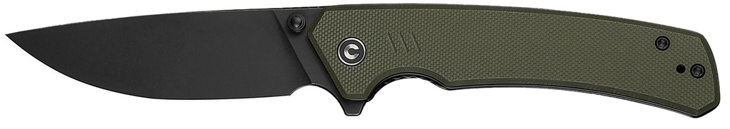Civivi Knives C24012-2 Merit  3.28" Folding Drop Point Plain Black Stonewashed 14C28N Steel Blade, OD Green Textured G10 Handle
