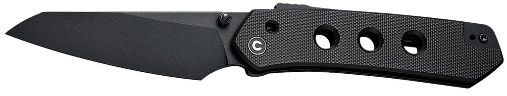 Civivi Knives C22036-1 Vision FG  3.54" Folding Tanto Plain Black Nitro-V Steel Blade, Black Textured G10 Handle