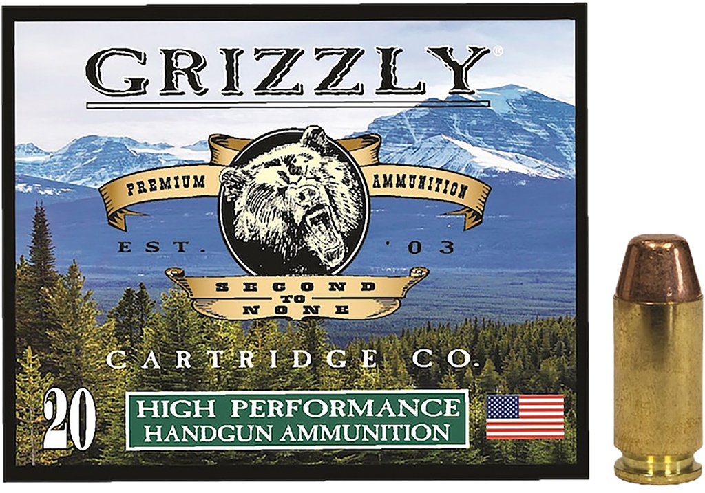 Grizzly Ammo GC40SW5   40S&W 200gr Full Metal Jacket Flat Point 20 Per Box/10 Case