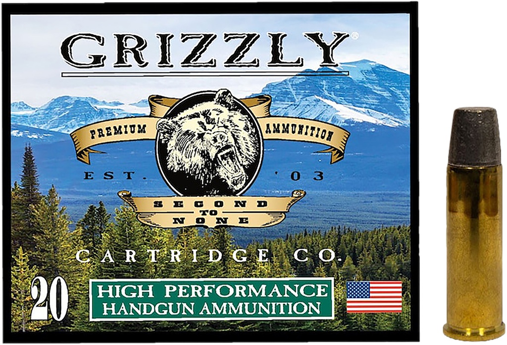 Grizzly Ammo GC41M5   41Mag 265gr Wide Flat Nose Gas Check 20 Per Box/10 Case