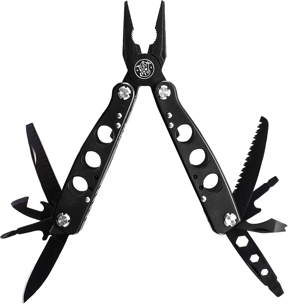 SW Knives Smith & Wesson Knives SWMT1CP Multi-Tool  Black 6.50" Long Includes Case