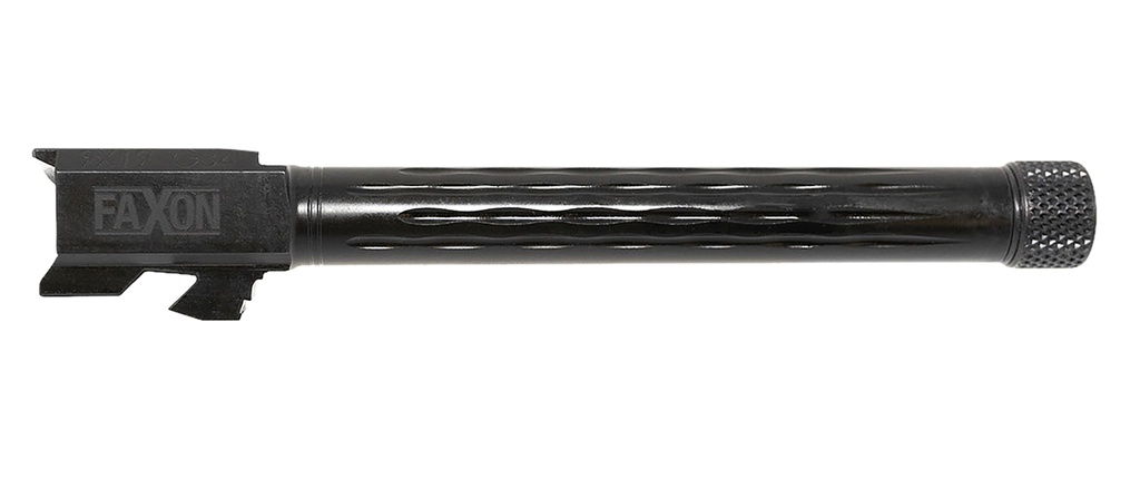 Faxon Firearms GB910N34LGQT Match Series  9mm Luger 5.75" Fluted Threaded Black Nitride Stainless Steel, Fits Glock 34 Gen2-4