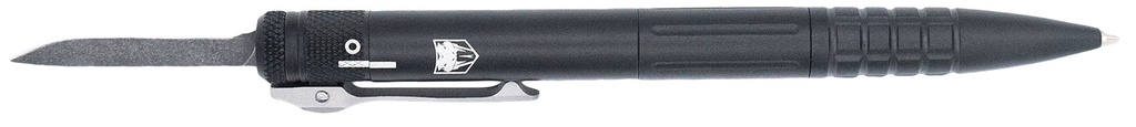 COBRA TEC KNIVES LLC CobraTec Knives CNCOTFPBLKGEN2 Tactical Pen Gen II Black Aluminum D2 Steel Blade, Includes Pocket Clip