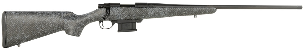 Howa HCE308GW 1500 Carbon Elevate 308 Win 5+1 24" Wrapped Carbon Fiber Threaded Barrel, Blued Drilled & Tapped Steel Receiver, Fixed Stocky's Black w/Gray Webbing Carbon Fiber Stock, Right Hand