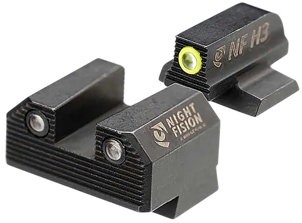 Night Fision CNK029187250YGZG Mete SF Stealth Yellow Tritium Rear Black Frame Fits Canik