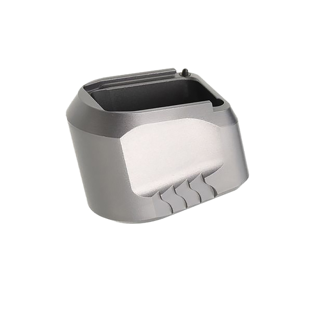 Tyrant CNC TDMPMAGEXFSGREY  Magazine Extension Fits S&W M&P 9/40 5rd Compatible w/ Full-Size M&P 1.0/2.0 frames Grey Aluminum