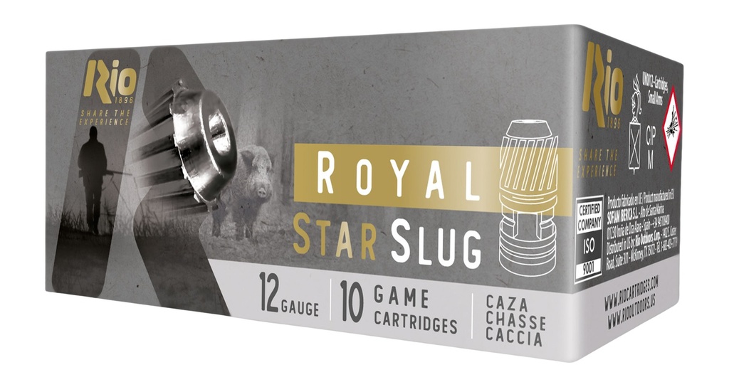 Rio Ammunition RSL1210   12Gauge 2.75" Slug Shot 10 Per Box/25 Case