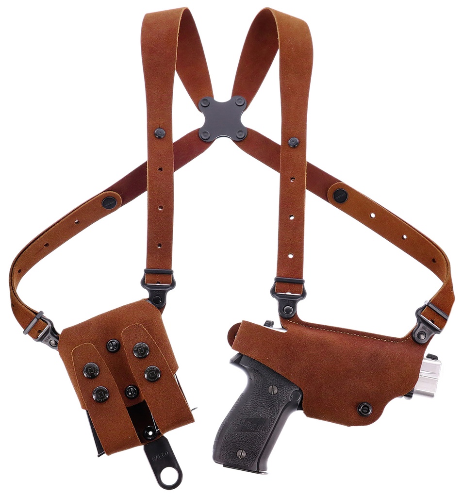 Galco CL2-894R Classic Lite 2.0 Shoulder System Shoulder Fits Chest Up To 56"/Sig P365 X Macro Tan Steerhide Right Hand