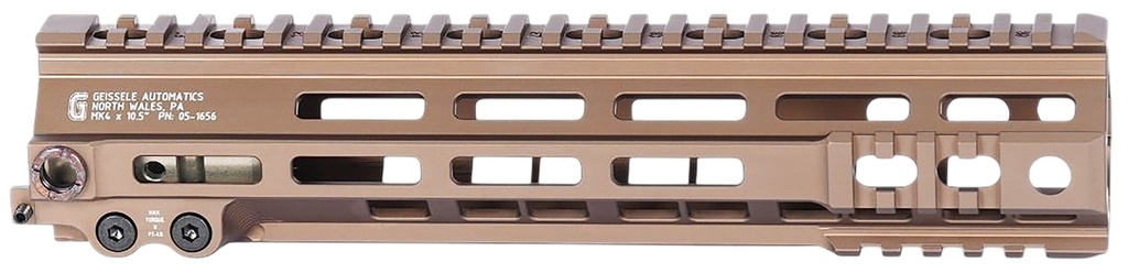 Geissele Automatics 051656S Super Modular Rail Mk4 DDC Aluminum 10.50" Long