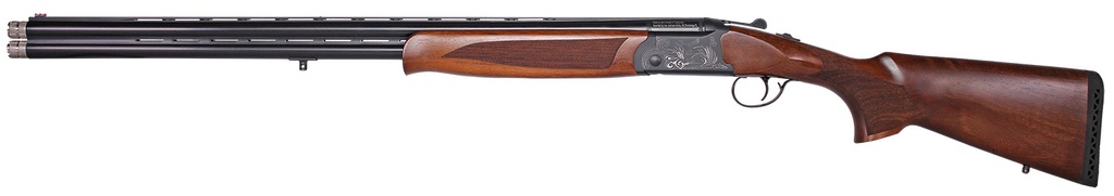 OAKS WHOLESALE DIST/IVER Iver Johnson Arms IJ60028 IJ600  28 Gauge Break Open 2.75" 2 Shot 28" Black Over/Under Vent Rib Barrel, Engraved Matte Black Chrome Steel Receiver, Fixed Walnut Stock