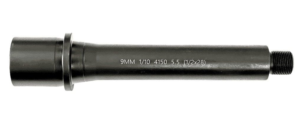 Lead & Steel Llc LS9MM5.5-28 AR9  9mm Straight Profile Black Nitride Chrome Moly Vanadium