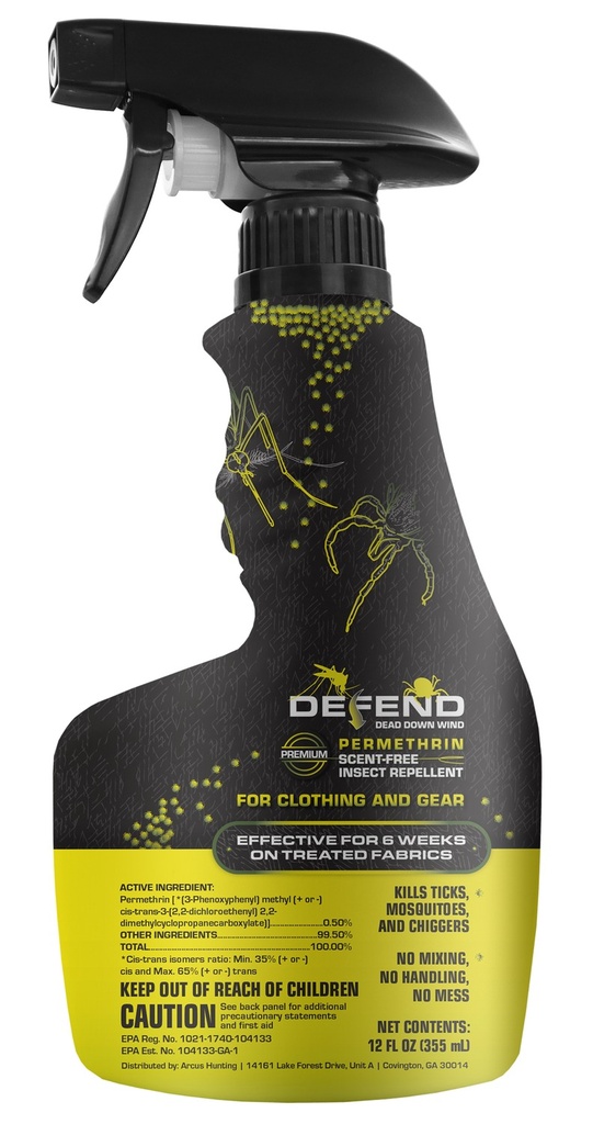 DEAD DOWN WIND (ARCUS) DEFEND 70015 PERMETHRIN CLOTHING SPRAY 12OZ
