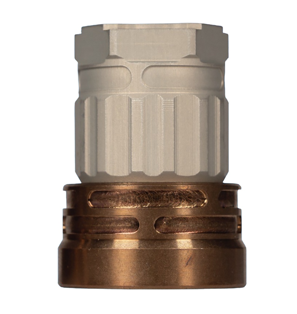 Q LLC ACCE9MOUNTTRILUGCLEAR Erect9r Three-Way Mount 9mm Aluminum/Stainless Steel Clear Hardcoat Anodized Tan