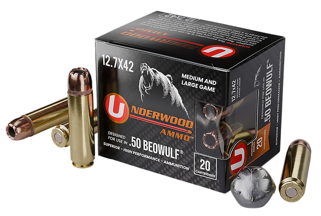 Underwood Ammo 518 XTP  50Beowulf 350gr Jacketed Hollow Point 20 Per Box/10 Case
