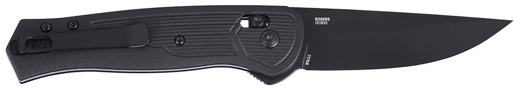 Columbia River CRKT 7170K SERO  EDC 3.02" Folding Plain Black TiNi S35VN SS Blade, Black Textured GRN Handle