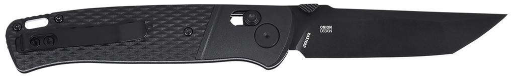 Columbia River CRKT K431KKP Counterpart  EDC 3.31" Folding Tanto Plain Black Oxide D2 Steel Blade, Black Textured GREEN Handle