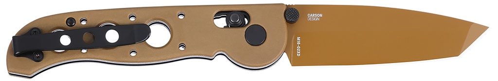 Columbia River CRKT M1602XD M16 Tactical 3.11" Folding Tanto Plain Desert Tan D2 Steel Blade, Desert Tan Grivory Handle