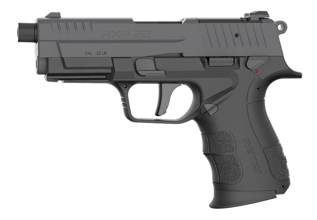 Retay USA RXP22BSG10TH RXP 22 LR 10+1 4" Threaded Barrel, Gray Cerakote Optic Ready/Serrated Slide, Black Cerakote Polymer Frame w/Accessory Rail, RMSc/RMR Footprint