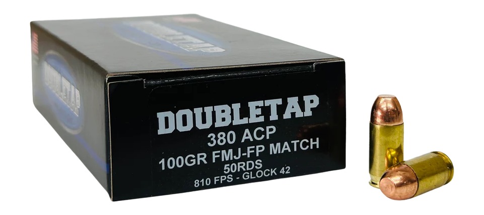DoubleTap Ammunition DTAP 380ACP100FMJ 380    100 FMJ-FP          50/20