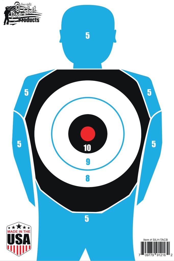 Pro-Shot PROSHOT SILH-TACB-4PK   SILHOUETTE TACTICAL TARGET 4PK