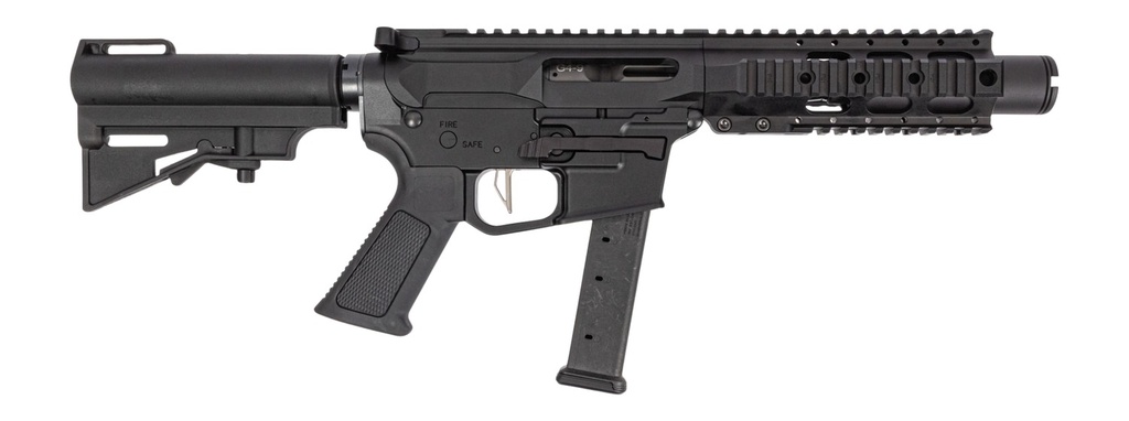 Dpms Panther Arms DP51655231780 Kitty Kat G9 9mm Luger 27+1 4" Black Nitride Heavy Threaded Barrel, Black Hardcoat Anodize Aluminum Receiver w/Picatinny Rail, M-LOK Handguard, Black Polymer DPMS CAR B