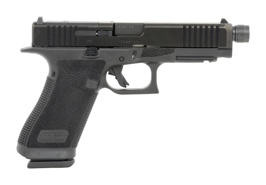 Glock P61750201TB G17 Gen6 Full Size 9mm Luger 10+1 4.49" Threaded Barrel, Steel Optic Ready/Serrated Slide, Polymer Frame w/Accessory Rail, Interchangeable Backstrap Grip, Ambidextrous