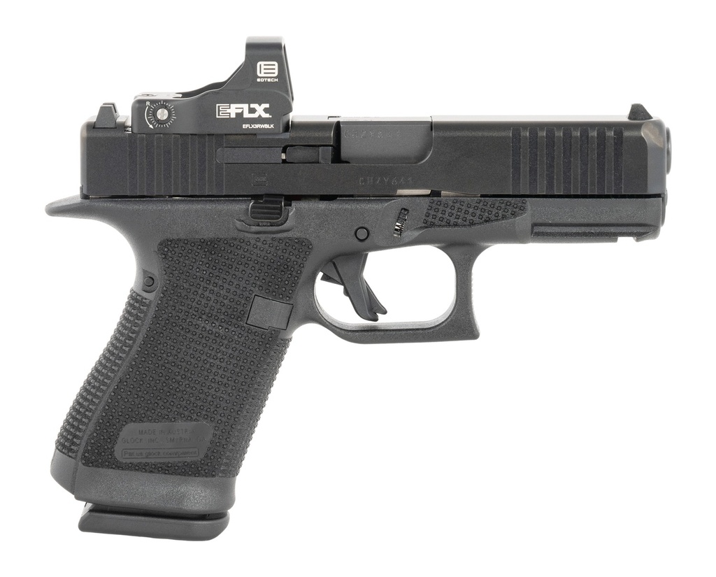 Glock P6195E203 G19 Gen6 w/EOTech 9mm Luger 15+1 4.02" Threaded Barrel, Steel Optic Ready/Serrated Slide, Polymer Frame w/Accessory Rail, Interchangeable Backstrap Grip, Ambidextrous